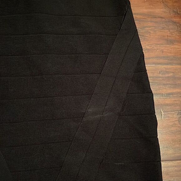 Bebe Black Cold Shoulder Bandage Dress - Picture 11 of 13